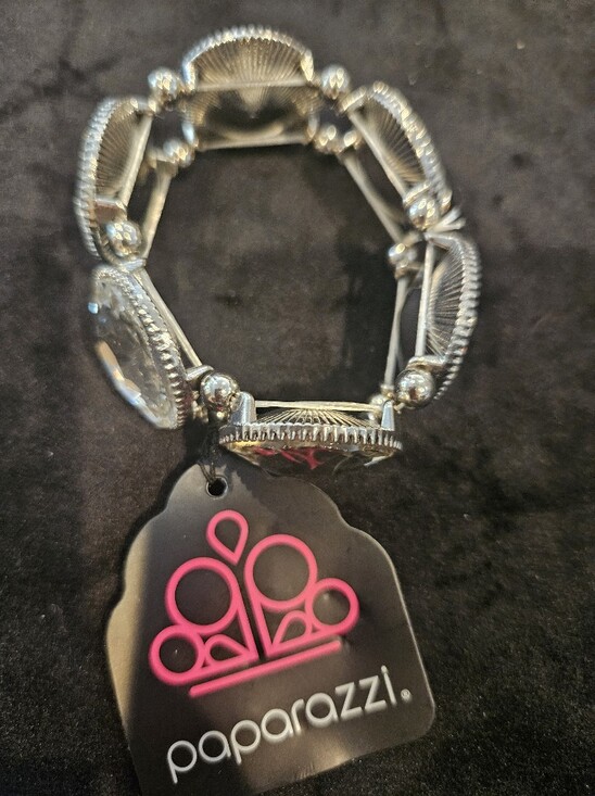 paparazzi Jewelry - paparazzi Silver Stretch Bracelet